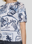 Seasalt Bay All Over Print Jumper - Pacific