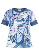 Butterfly Front Print T-Shirt - Dark Jeans