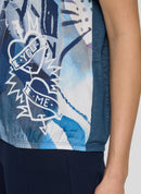 Butterfly Front Print T-Shirt - Dark Jeans