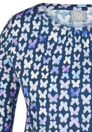 Butterfly Print Long Sleeve T-Shirt - Dark Jeans