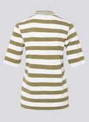 Tropic Glam Striped Polo Shirt - Thyme