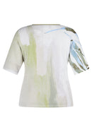 Tropic Glam Print Round Neck Jumper - Thyme