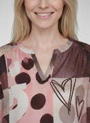 Rodeo Drive Print Blouse - Rose