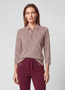 Rodeo Drive Stripe Polo Shirt - Rose