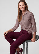 Rodeo Drive Stripe Polo Shirt - Rose