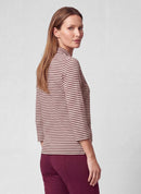 Rodeo Drive Stripe Polo Shirt - Rose