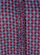Café Paris Print Long Sleeve Blouse - Merlot