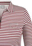 Café Paris Striped Polo Shirt - Merlot