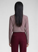 Café Paris Striped Polo Shirt - Merlot