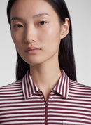 Café Paris Striped Polo Shirt - Merlot