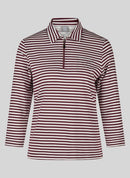 Café Paris Striped Polo Shirt - Merlot