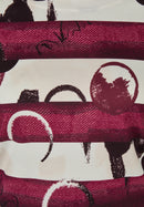3/4 Sleeve Print Shirt - Merlot