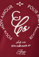 Café Paris Round Neck Sweatshirt - Merlot