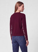 Café Paris Round Neck Sweatshirt - Merlot