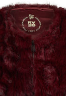 Café Paris Fur Gilet - Merlot