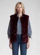 Café Paris Fur Gilet - Merlot