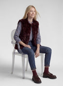 Café Paris Fur Gilet - Merlot