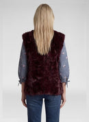 Café Paris Fur Gilet - Merlot
