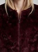 Café Paris Fur Gilet - Merlot