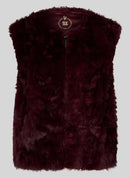 Café Paris Fur Gilet - Merlot