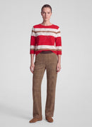 Drama Queen Striped T-Shirt - Chili
