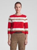 Drama Queen Striped T-Shirt - Chili