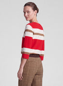 Drama Queen Striped T-Shirt - Chili