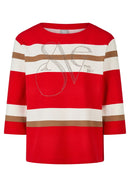 Drama Queen Striped T-Shirt - Chili