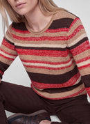 Drama Queen Stripe Jumper - Chili