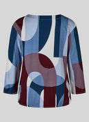 Café Paris Print Long Sleeve T-Shirt - Pastel Blue