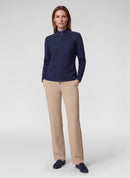 Zipped Knit Jacket - Pacific