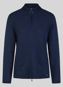 Zipped Knit Jacket - Pacific