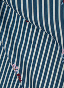 Café Paris Stripe & Print Blouse - Dark Jeans