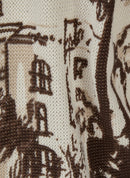 Rodeo Drive Print Round Neck Jumper - Alabaster