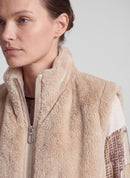 Drama Queen Fur Gilet - Biscuit