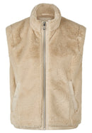 Drama Queen Fur Gilet - Biscuit