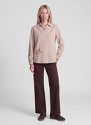 Drama Queen Striped Blouse - Caramel
