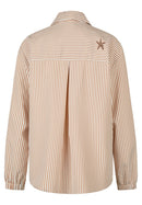 Drama Queen Striped Blouse - Caramel