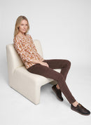 Drama Queen Print Long Sleeve Tee - Caramel