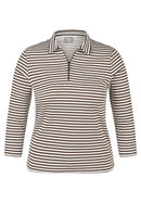 Rodeo Drive Stripe Polo Shirt - Mocha