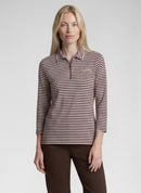 Rodeo Drive Stripe Polo Shirt - Mocha