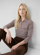 Rodeo Drive Stripe Polo Shirt - Mocha