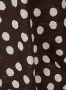 Rodeo Drive Long Sleeve Dot Print T-Shirt - Mocha