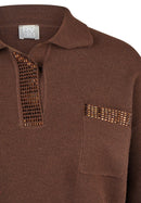 Drama Queen Collar Jumper - Mocha