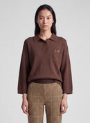 Drama Queen Collar Jumper - Mocha