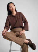 Drama Queen Collar Jumper - Mocha