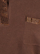 Drama Queen Collar Jumper - Mocha