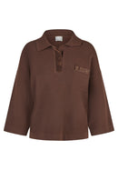 Drama Queen Collar Jumper - Mocha