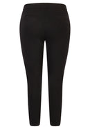 Red Glam Stretch Trousers - Black