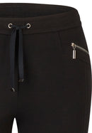 Red Glam Stretch Trousers - Black